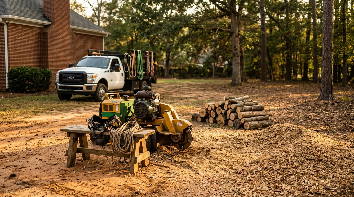 Professional arborist performing precision tree removal in Westminster South Carolina